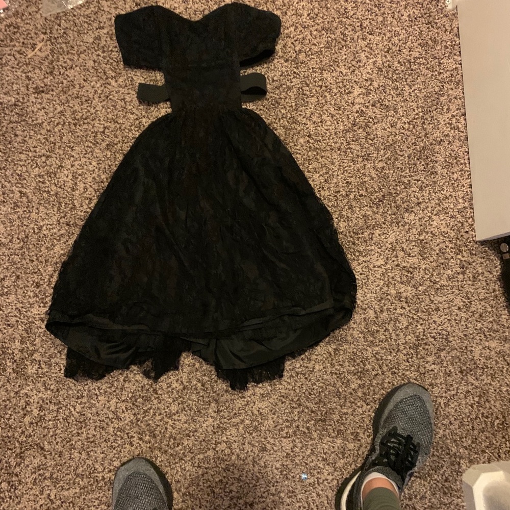 Black strappy dress